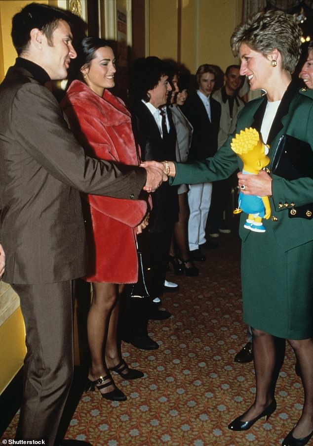 Prinzessin Diana trifft Simon und Yasmin le Bon beim Help a London Child'Charity Appeal im Cafe Royal im Jahr 1991