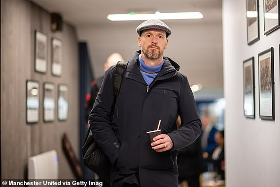 LUTON, ENGLAND - FEBRUARY 18:   Manchester United Head Coach / Manager Erik ten Hag arrives prior to the Premier League match between Luton Town and Manchester United at Kenilworth Road on February 18, 2024 in Luton, United Kingdom. (Photo by Ash Donelon/Manchester United via Getty Images)