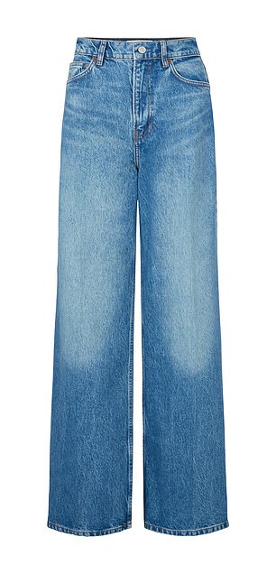 Jeans mit hohem Bund und weitem Bein, 168 £, thereformation.com