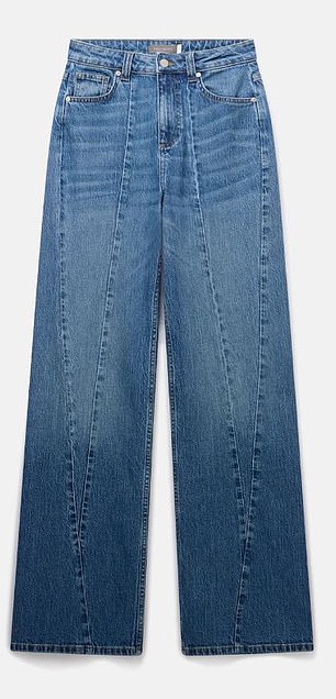 Nahtdetail, Jeans mit weitem Bein, 99 £, mintvelvet.com