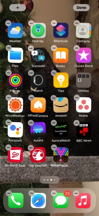 iPhone-Apps im Wackelmodus.
