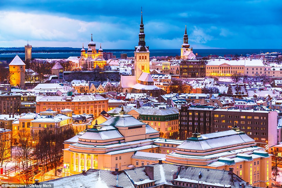 A captivating shot of Estonian capital Tallinn glistening in the snow. The Estonian capital is quieter in the winter, but Visit Estonia notes: '[Tallinn] is perfect for those looking for a cosy winter romance in lit-up medieval surroundings or yearning for a much-obliged reset in a cute cottage in the midst of wintry nature.' Just be prepared to face truly frigid temperatures, which can reach -20C during the height of winter