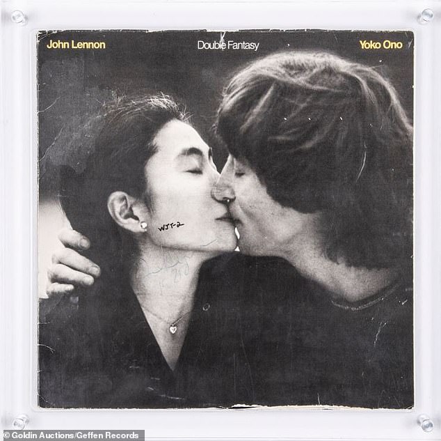 This copy of John Lennon and Yoko Ono's Double Fantasy, which sold for $850,000 (£674,000), was signed by Lennon for his killer only hours before his death