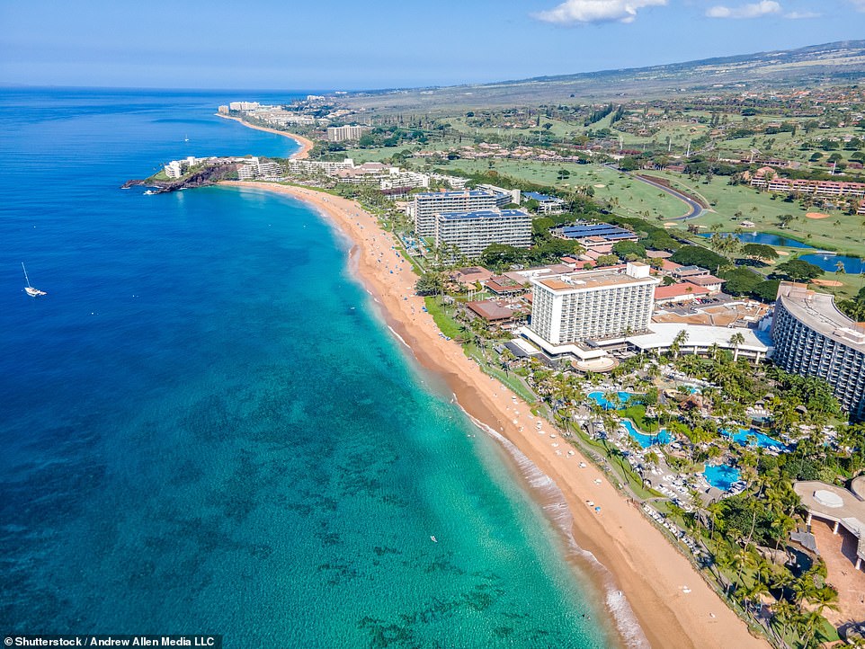 Kaanapali Beach in Hawaii is the top-ranking beach in the U.S, landing fourth in the 25-strong global charts
