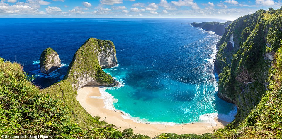 Bali's Kelingking Beach in Indonesia features in 21st position in the world ranking