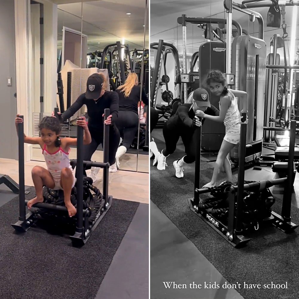 Khloe Kardashian bezieht Tochter True in ihr Training ein, während sie in den Schulferien ist