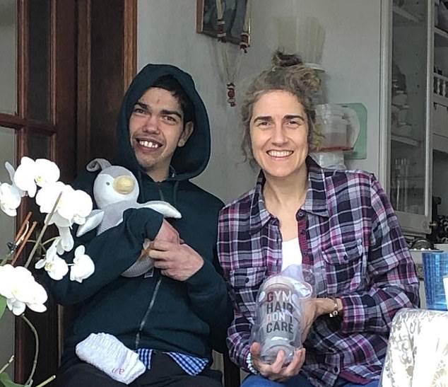 To add insult to the family's injury, the fatal build-up of fluid in Balram's lungs, the pulmonary oedema, was not initially mentioned as the cause of his death. It was only recorded after Mr Patel intervened with the coroner's office. Pictured, Balram with his mother Louise