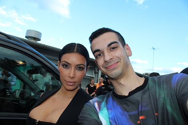 Mr Lamarre is pictured with Kim Kardashian. He was seen last week following her sister Kourtney in Sydney