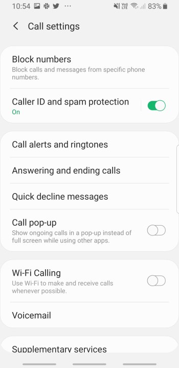 WLAN-Anrufeinstellungen für Android-Telefone.
