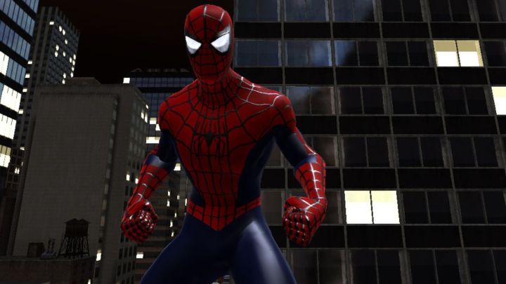 Spider-Man in einer nächtlichen Stadt in der Serie "Spider-Man: Die neue Zeichentrickserie."