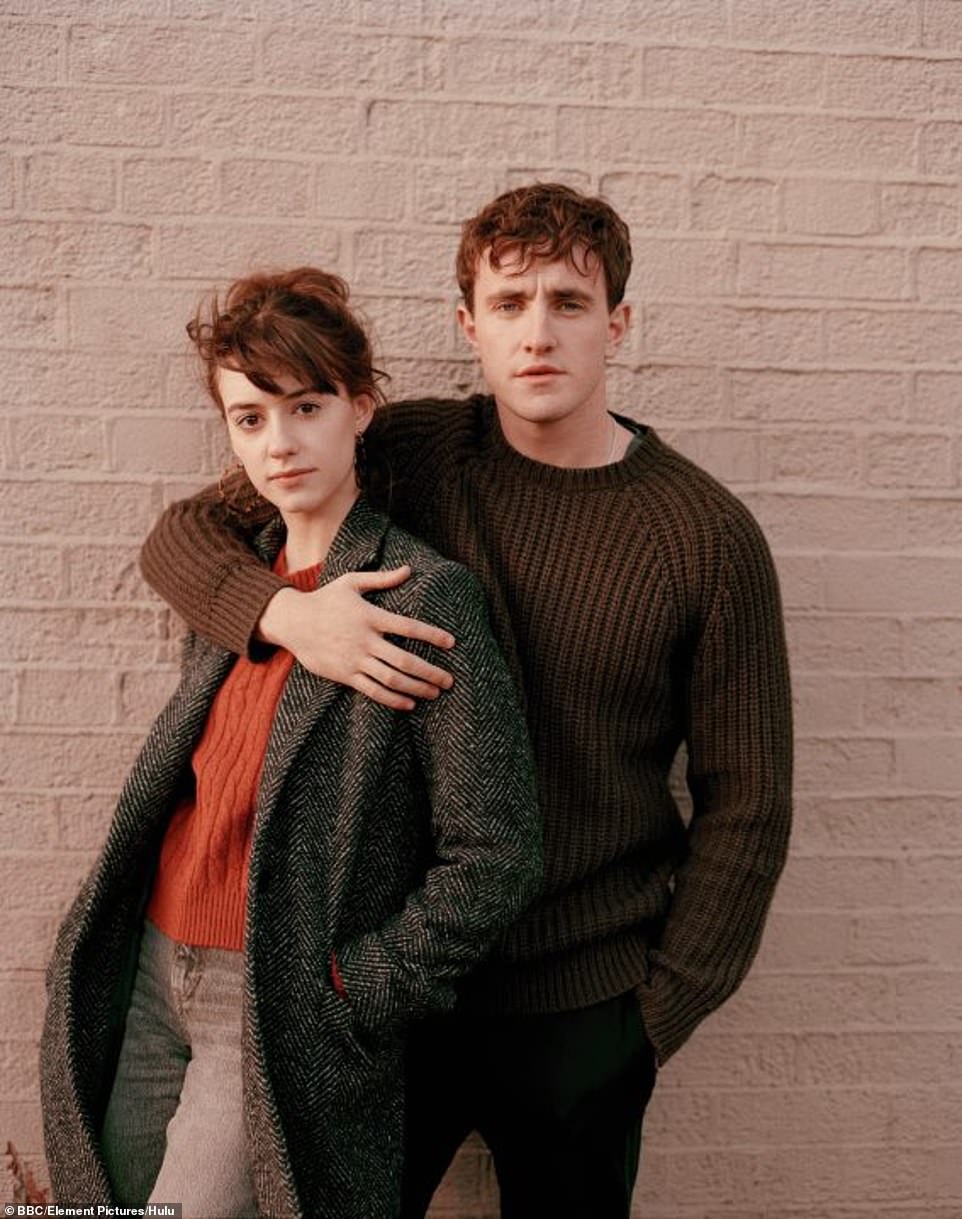 Daisy looked a far cry from her ordinary bare-faced character Marianne in Normal People (pictured alongside Paul Mescal who played Connell in the 2020 TV adaptation of Sally Rooney's novel)