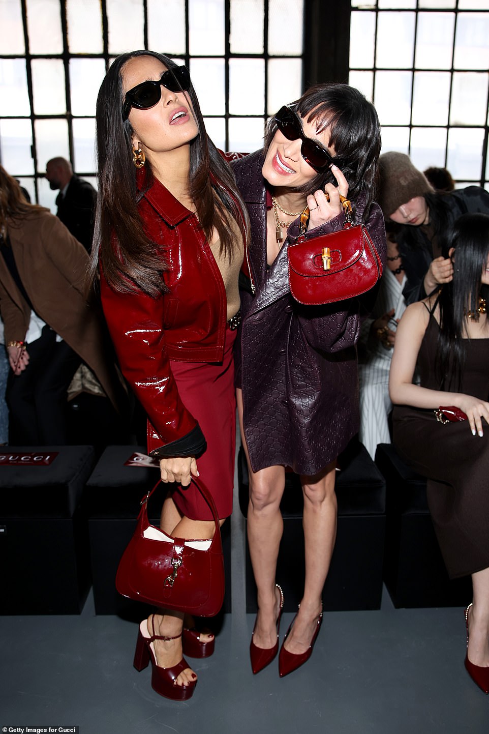 Salma Hayek and Sofia Boutella looked sensational as they posed together