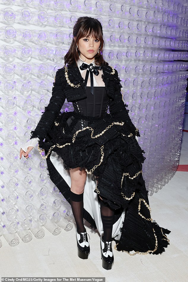 Netflix sensation Wednesday also appeared to hop onto the trend, with Jenna Ortega opting for a glam goth look at the 2023 Met Gala in May