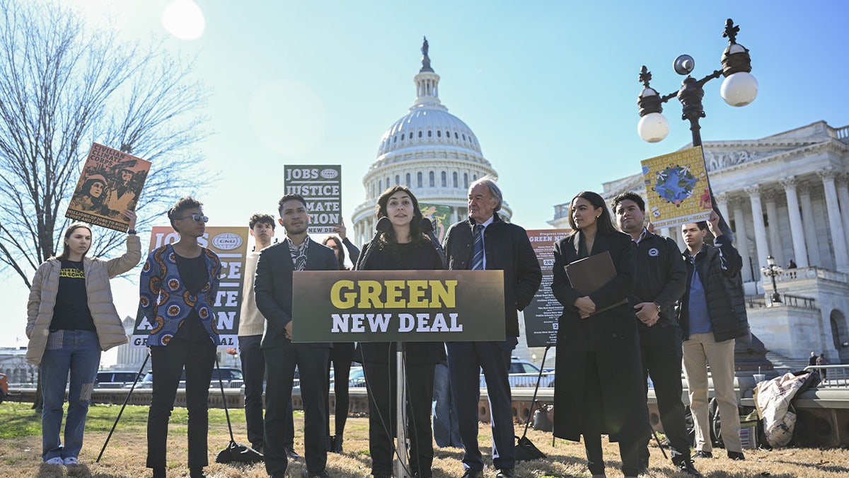 Klimaaktivisten in der Nähe des Capitol Hill