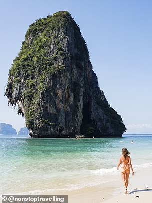 Lauren exploring a beach in Krabi, Thailand