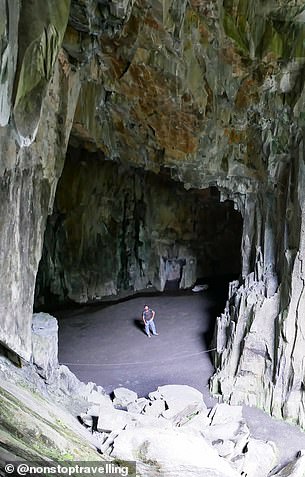 Pictured: Craig exploring a cave in the Lake District