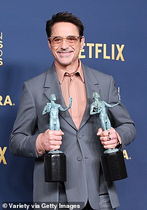 Robert Downey Jr. won Outstanding Actor in a Supporting Role and Outstanding Ensemble for Oppenheimer