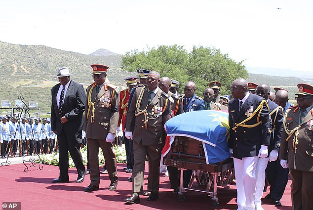 President Geingob died while receiving medical treatment at hospital for cancer . The presidency confirmed that he lost his life in hospital, with his wife, Monica, and children by his side