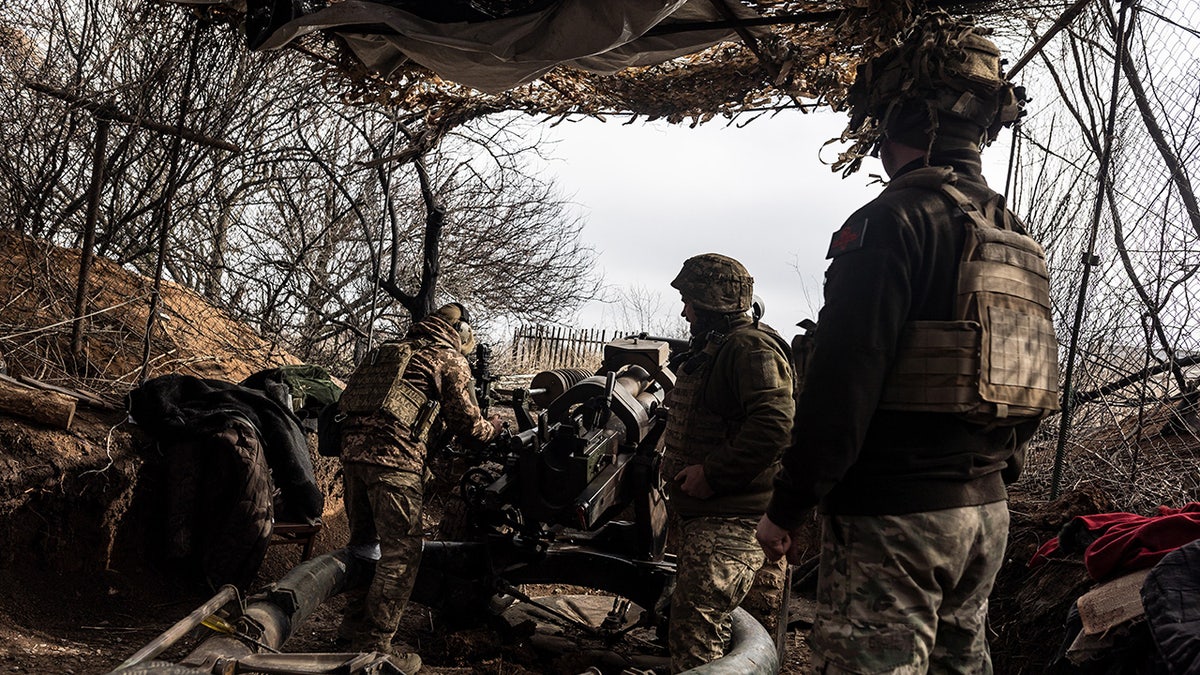 Ukrainische Soldaten auf dem Schlachtfeld