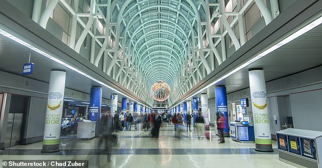 The experts say that the terminal interiors at Chicago O'Hare International Airport 'are relatively dated and the range of seating and integrated power supply is considered poor'