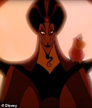Some people were also unhappy that Jafar (pictured) - who is the villain - was portrayed with dark skin, while Aladdin - who is the hero - had much lighter skin and no accent