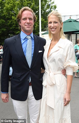 Thomas Kingston and Lady Gabriella Windsor are pictured at the Wimbledon Tennis Championships in July 2019
