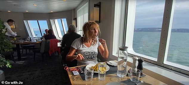 'Everywhere on MS Spitsbergen comes with a view,' Jo writes, including the above dining room