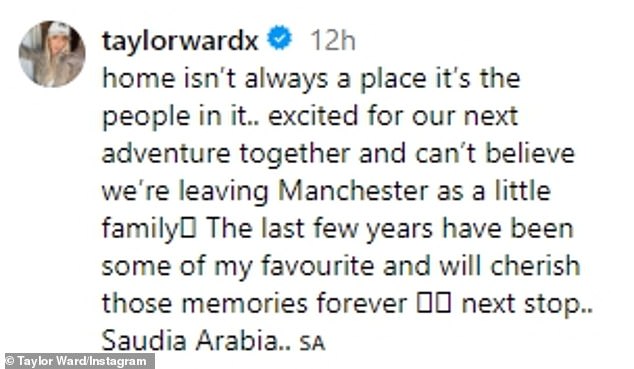 Taylor, Riyad und die Tochter des Paares, Mila, mussten sich im Juli von ihrem Leben in Cheshire verabschieden