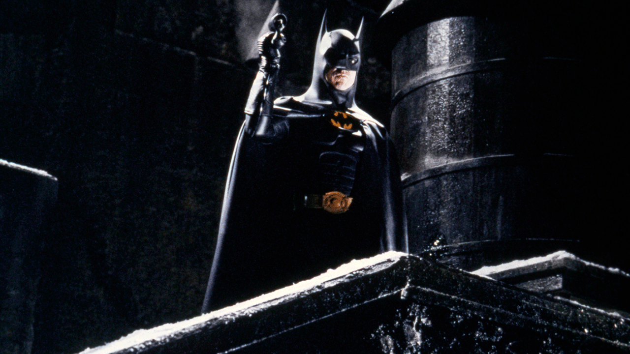 Michael Keaton am Set von "Batman"