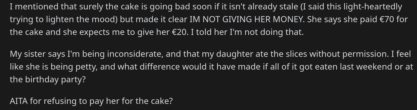 Kleine Schwester verlangt Kuchen