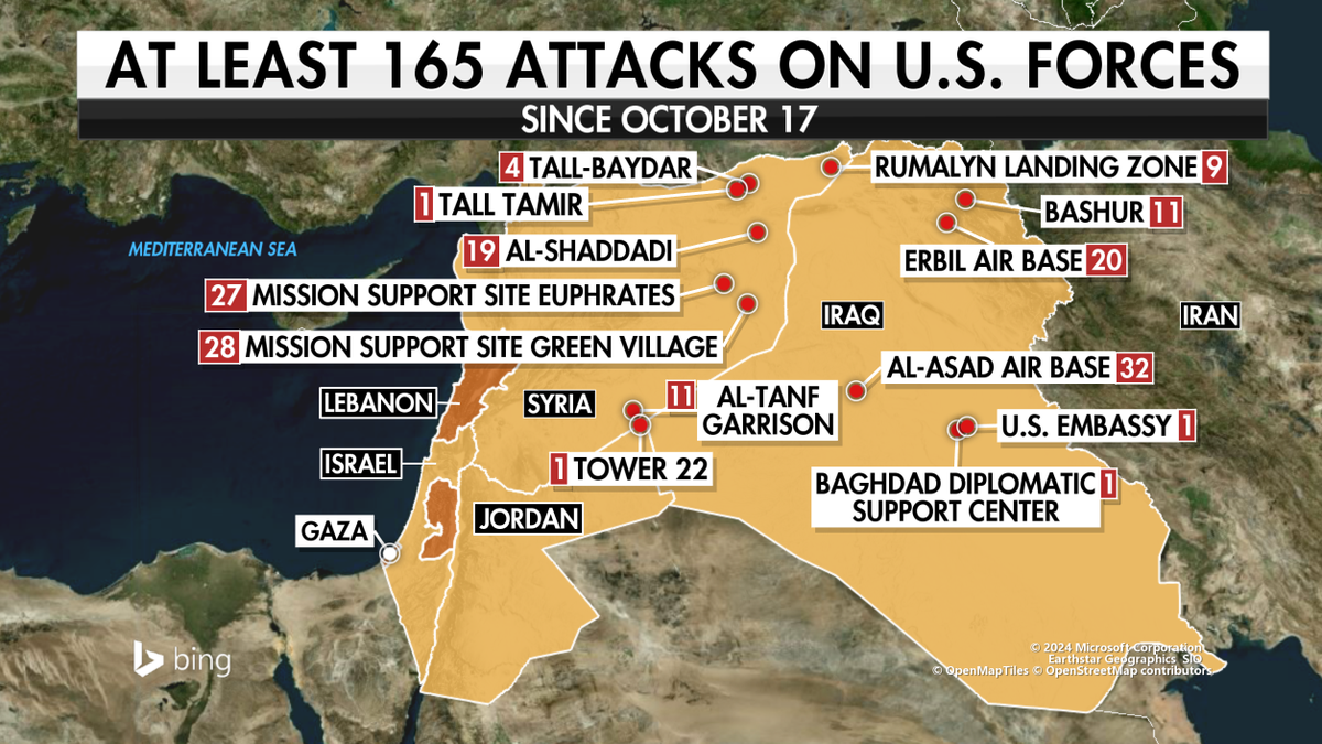 Karte 165 Angriffe auf US-Streitkräfte