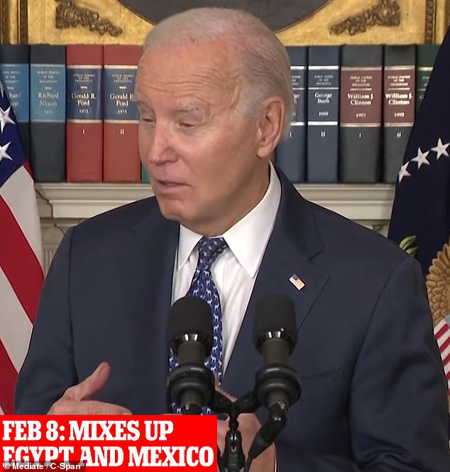 Biden on Thursday angrily addressed the nation about the DOJ report, telling Americans 'I know what the hell I am doing!' and insisting that 'my memory is fine.' Moments later, he referred to the Egyptian leader as the President of Mexico