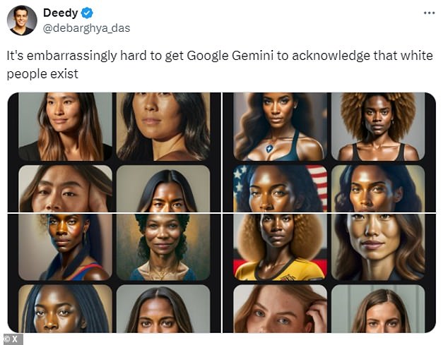 Die ehemalige Google-Mitarbeiterin Debarghya Das sagte: „Es ist peinlich schwer, Google Gemini dazu zu bringen, anzuerkennen, dass es weiße Menschen gibt.“
