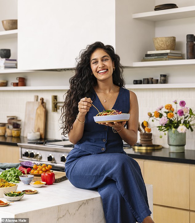 In her new book, JoyFull, Radhi Devuklia-Shetty (pictured) explains how her plant-based recipes fuse ancient wisdom with a more modern lifestyle