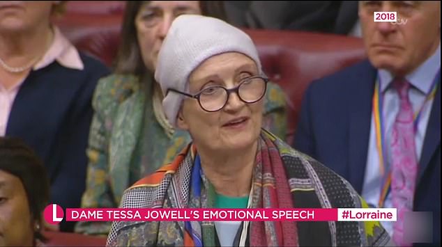 Die frühere Labour-Politikerin Dame Tessa Jowell starb 2018 nach einem Kampf gegen fortgeschrittenen Glioblastom-Hirnkrebs (abgebildet im House of Lords im Jahr 2018).