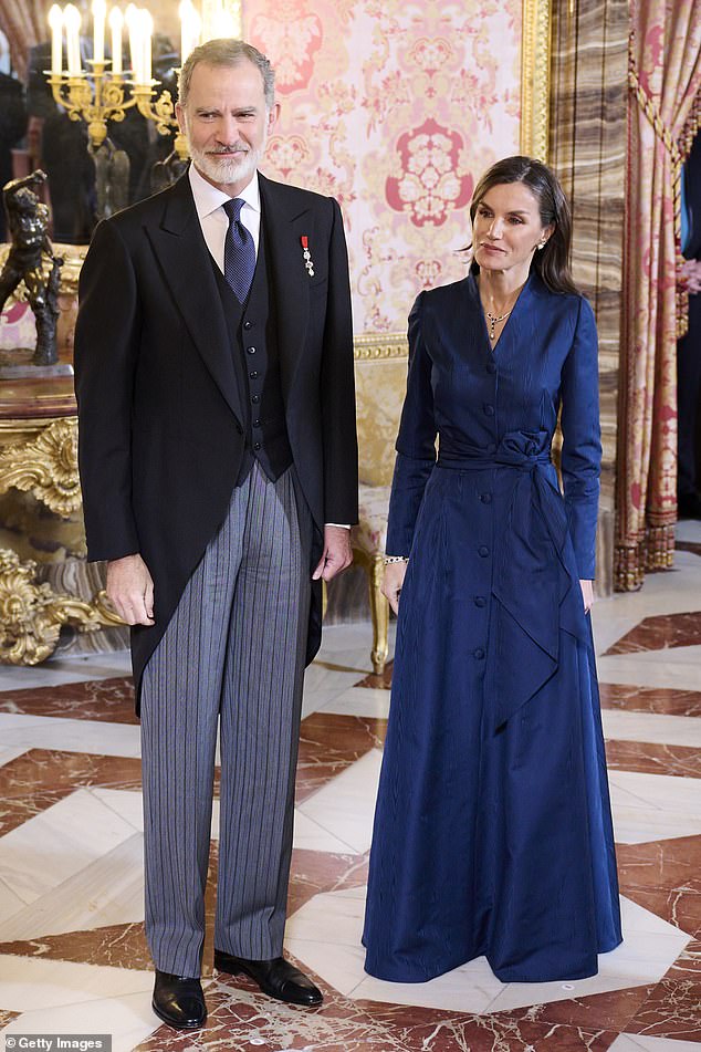 König Felipe und Königin Letizia empfingen am Mittwoch das Diplomatische Korps im Zarzuela-Palast in Madrid