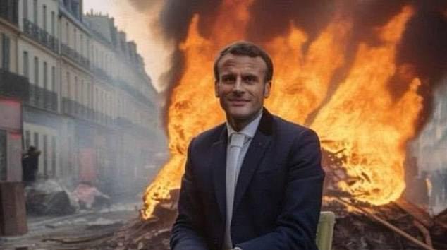 Tausende Internetnutzer werden dazu verleitet, gefälschte Bilder zu teilen, wie zum Beispiel den protestierenden französischen Präsidenten Emmanuel Macron