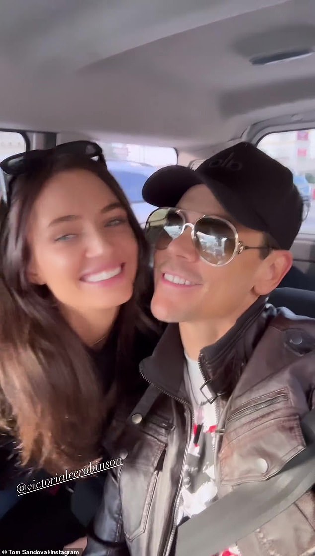 Tom Sandoval took his new romance with Victoria Lee Robinson to the next level when they flew to Las Vegas on Wednesday for their first trip as a couple