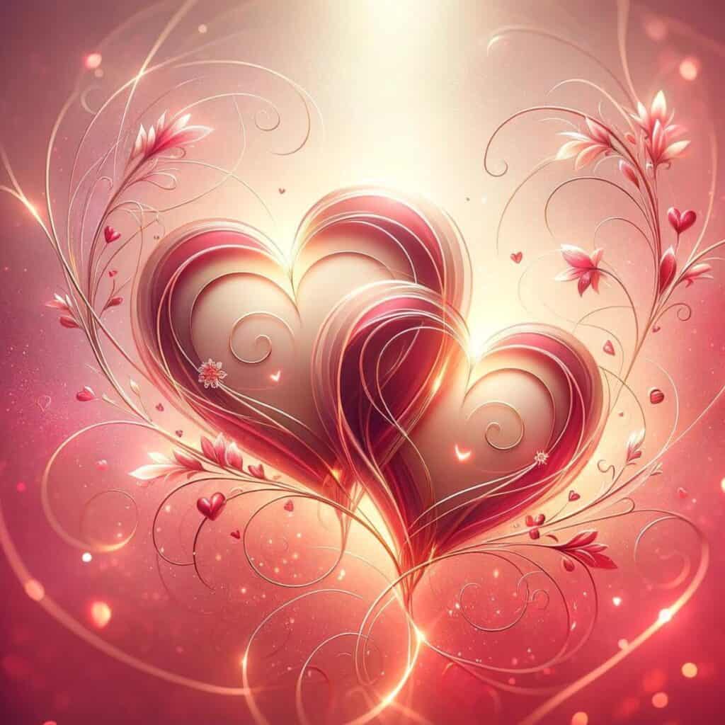 Bild von Herzen, die den astrologischen Aspekt des Valentinstags 2024 symbolisieren