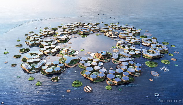 Weitere geplante schwimmende Städte sind Oceanix Busan