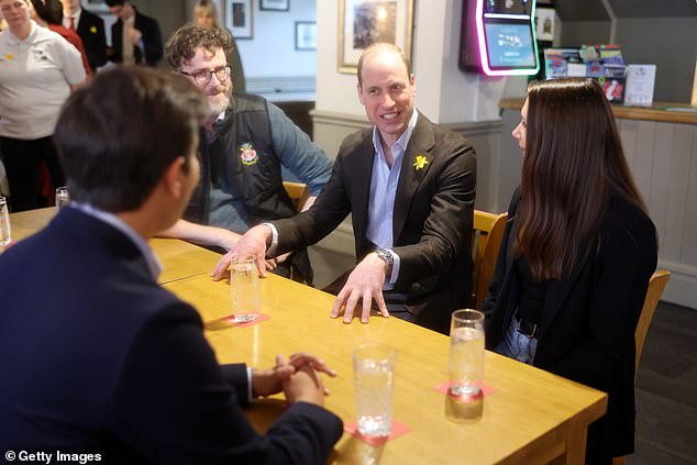 William meets with Welsh speakers from Patagonia during his visit to Wrexham this morning