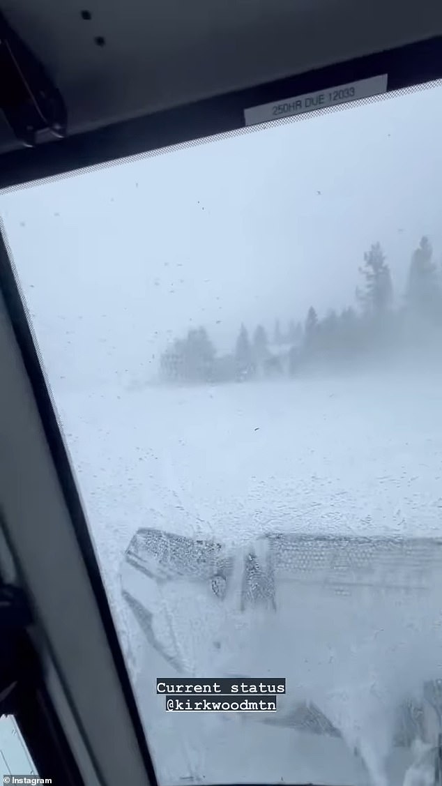 Damaging winds were seen barreling into the area including here at the Kirkwood Mountain Resort