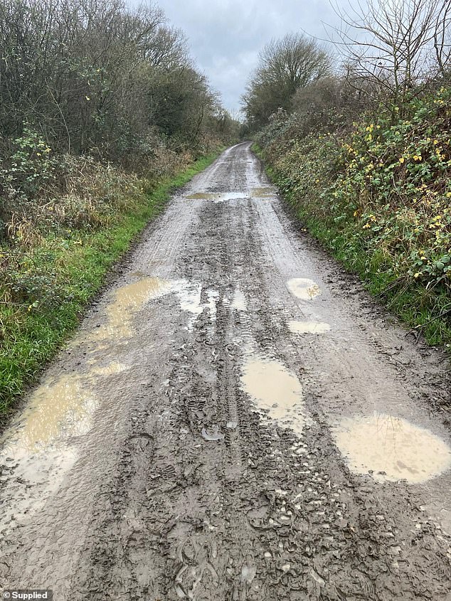 Locals have complained to their local council to carry out urgent repairs to the roads due to the poor conditions (pictured above)