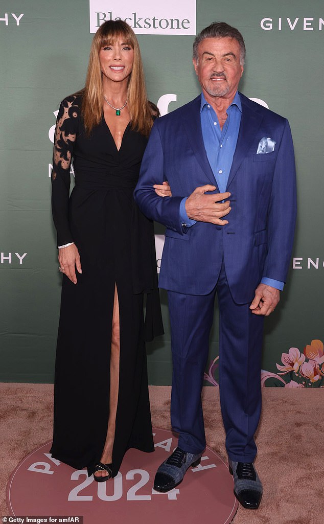 Bei der mit Stars besetzten Affäre waren auch Sylvester Stallone und seine langjährige Frau Jennifer Stallone dabei