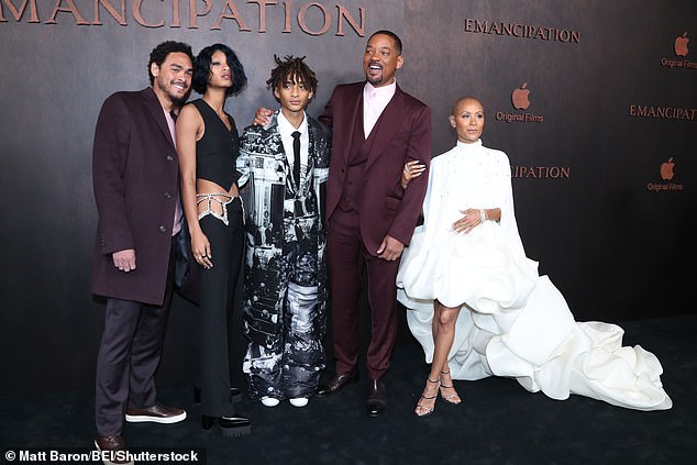 While she and Will were living separately at the time, Jada explained that they've always had each other's backs, more so now that they're apart. Trey Smith, Willow Smith, Jaden Smith, Will Smith and Jada Pinkett Smith pictured in 2022