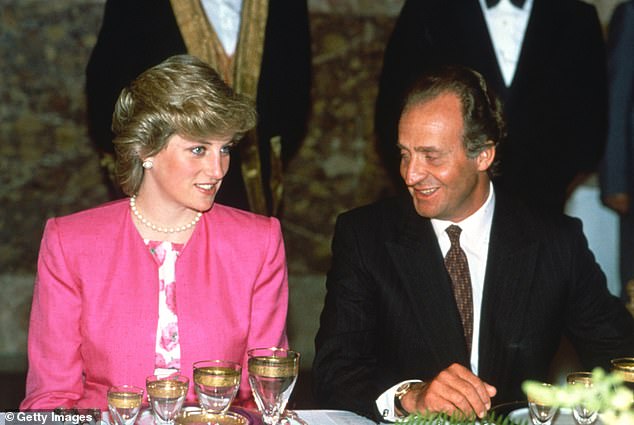 Princess Diana denied suggestions that Juan Carlos ever made a pass at her, but did say that he could be a 'little too attentive'