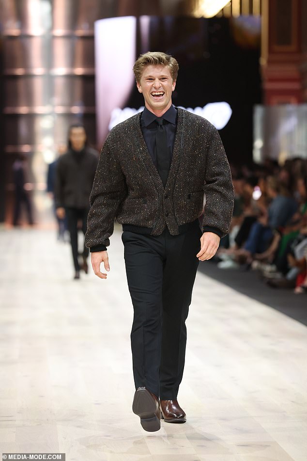 He appeared to be in his element as he flashed a huge grin while storming the Dom Bagnato runway in front of the crowds