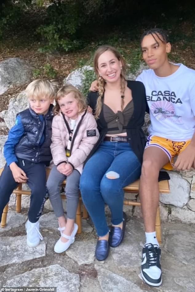 Now, Jazmin openly celebrates her relationship with the Monegasque family. Pictured with her half siblings