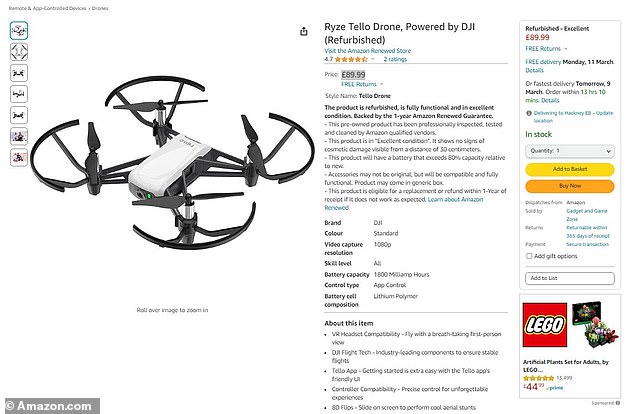 Die von Herrn Wenus in dieser Demonstration verwendete Drohne ist äußerst günstig und leicht zu bekommen, da sie bei Amazon für nur 115 $ (89,99 £) erhältlich ist.