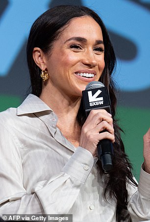 Although the Duchess of Sussex touched on some very serious topics throughout the panel - including the dangers of social media for kids - she appeared upbeat for most of the chat